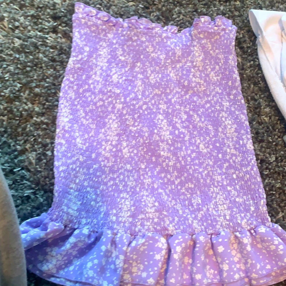 lavender mini skirt